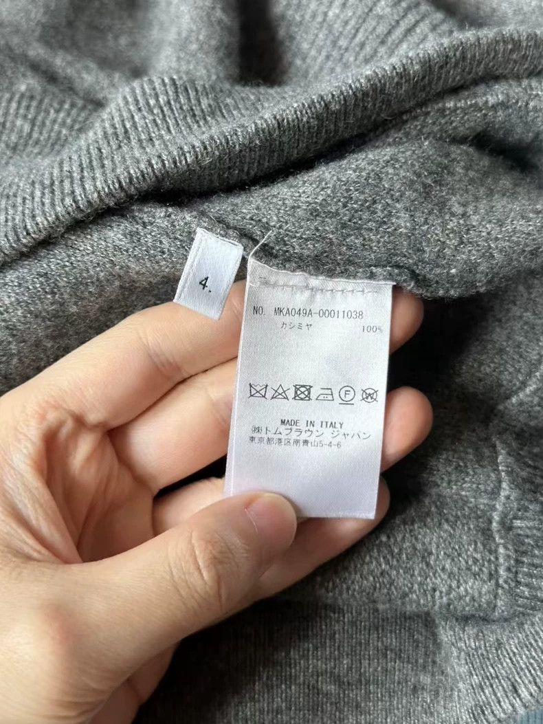 Thom Browne Thom Browne Grey Cashmere Sweater-dmc Size US M / EU 48-50 / 2 - 4 Thumbnail