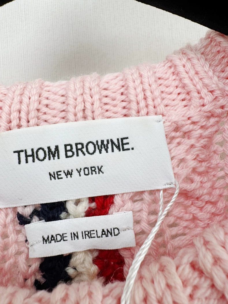 Thom Browne Pink Wool Knit Sweater-dmc