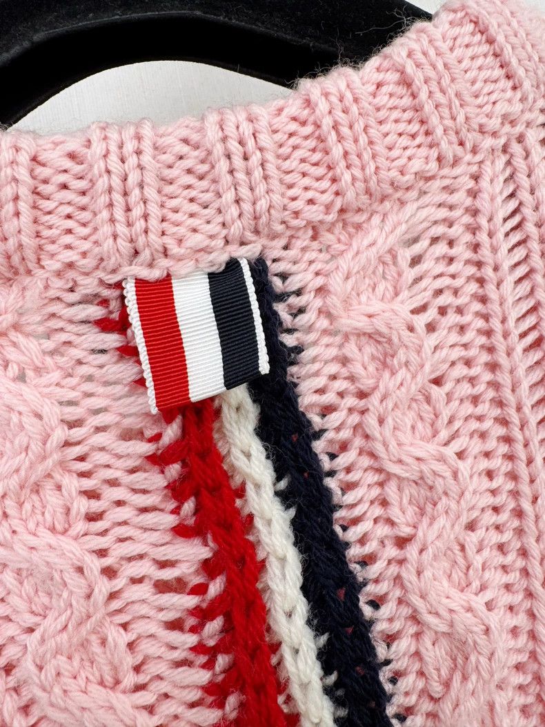 Thom Browne Pink Wool Knit Sweater-dmc