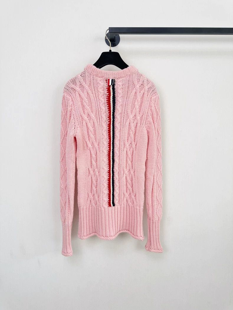 Thom Browne Pink Wool Knit Sweater-dmc