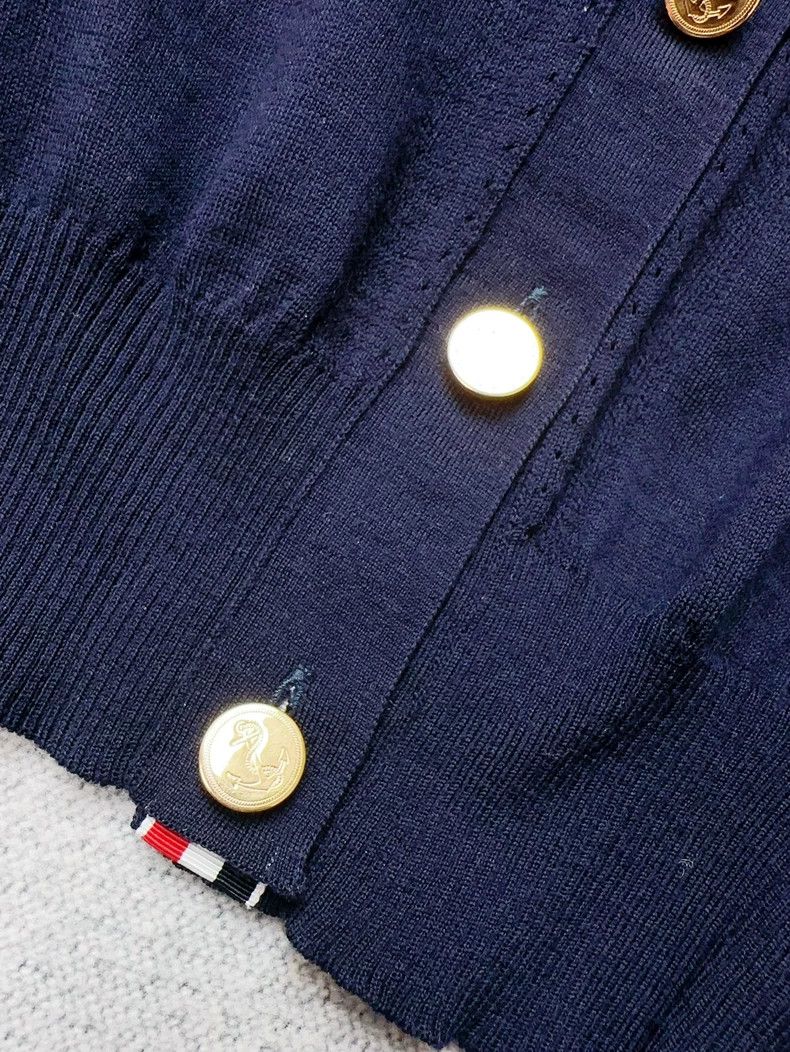 Thom Browne Thom Browne Navy V-Neck Knit Cardigan-dmc Size US M / EU 48-50 / 2 - 4 Thumbnail