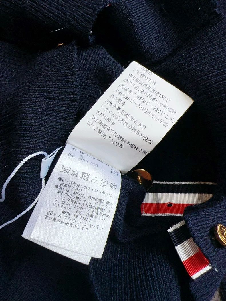 Thom Browne Thom Browne Navy V-Neck Knit Cardigan-dmc Size US M / EU 48-50 / 2 - 9 Thumbnail