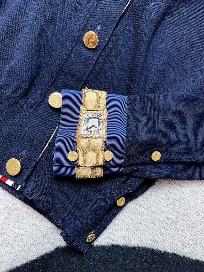 Thom Browne Thom Browne Navy V-Neck Knit Cardigan-dmc Size US M / EU 48-50 / 2 - 5 Thumbnail