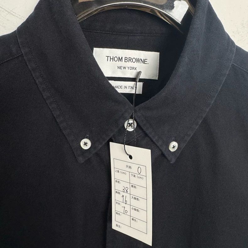 Thom Browne Thom Browne Navy Flannel Striped Shirt-dmc Size US XS / EU 42 / 0 - 3 Thumbnail
