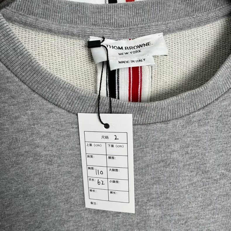 Thom Browne Gray Logo Sweatshirt by Thom Browne-dmc Size US M / EU 48-50 / 2 - 3 Thumbnail
