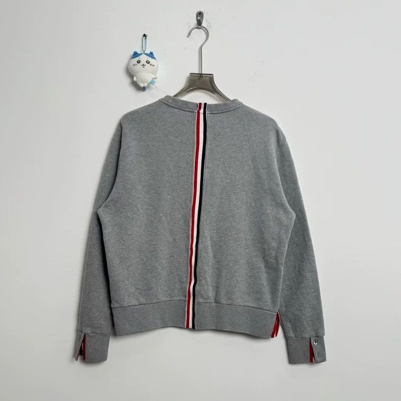 Thom Browne Gray Logo Sweatshirt by Thom Browne-dmc Size US M / EU 48-50 / 2 - 4 Thumbnail