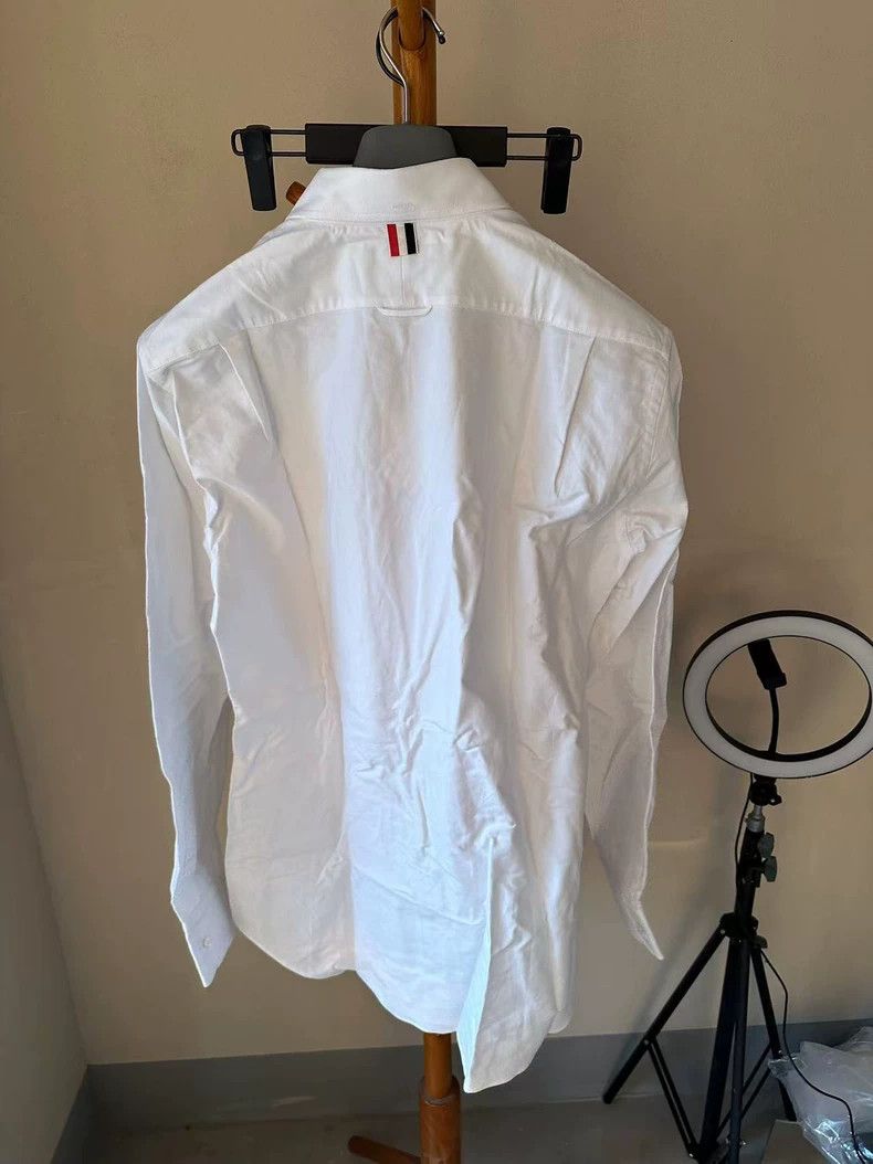 Thom Browne Classic Embroidered Long Sleeve Shirt-dmc Size US XL / EU 56 / 4 - 4 Thumbnail