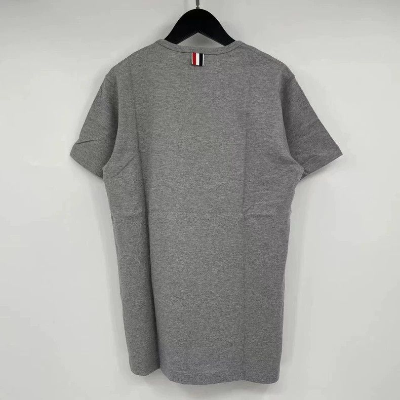Thom Browne Thom Browne Gray Short Sleeve Pocket Tee-dmc Size US M / EU 48-50 / 2 - 2 Thumbnail