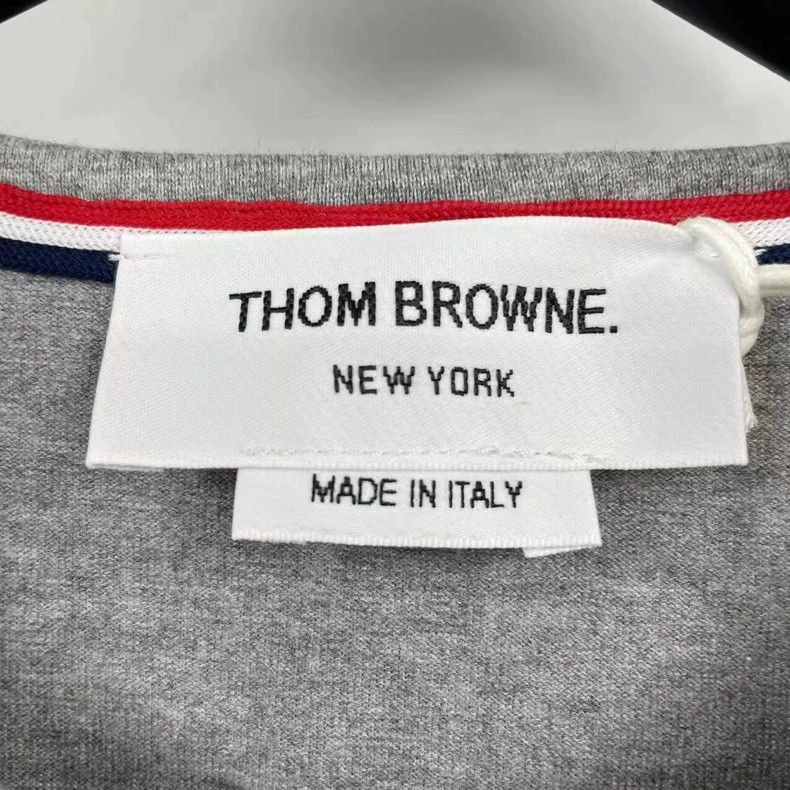 Thom Browne Thom Browne Gray Short Sleeve Pocket Tee-dmc Size US M / EU 48-50 / 2 - 3 Thumbnail