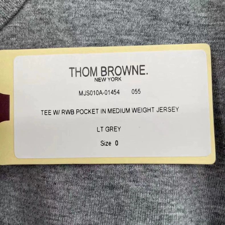 Thom Browne Thom Browne Gray Short Sleeve Pocket Tee-dmc Size US M / EU 48-50 / 2 - 6 Thumbnail