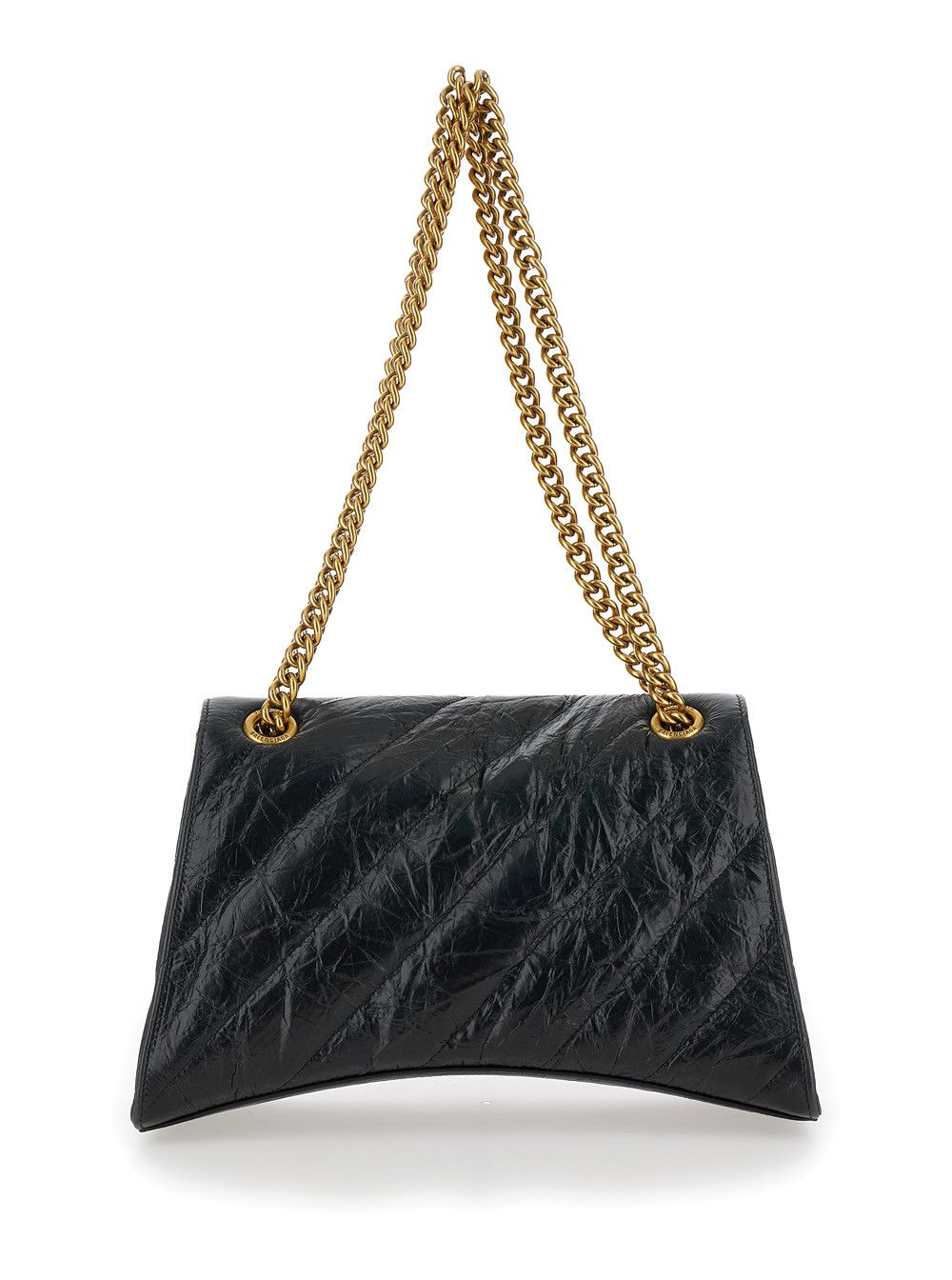 Balenciaga 'Crush M' Black Crossbody Bag with B Logo in Crush Quilted Leather Woman Size ONE SIZE - 4 Thumbnail