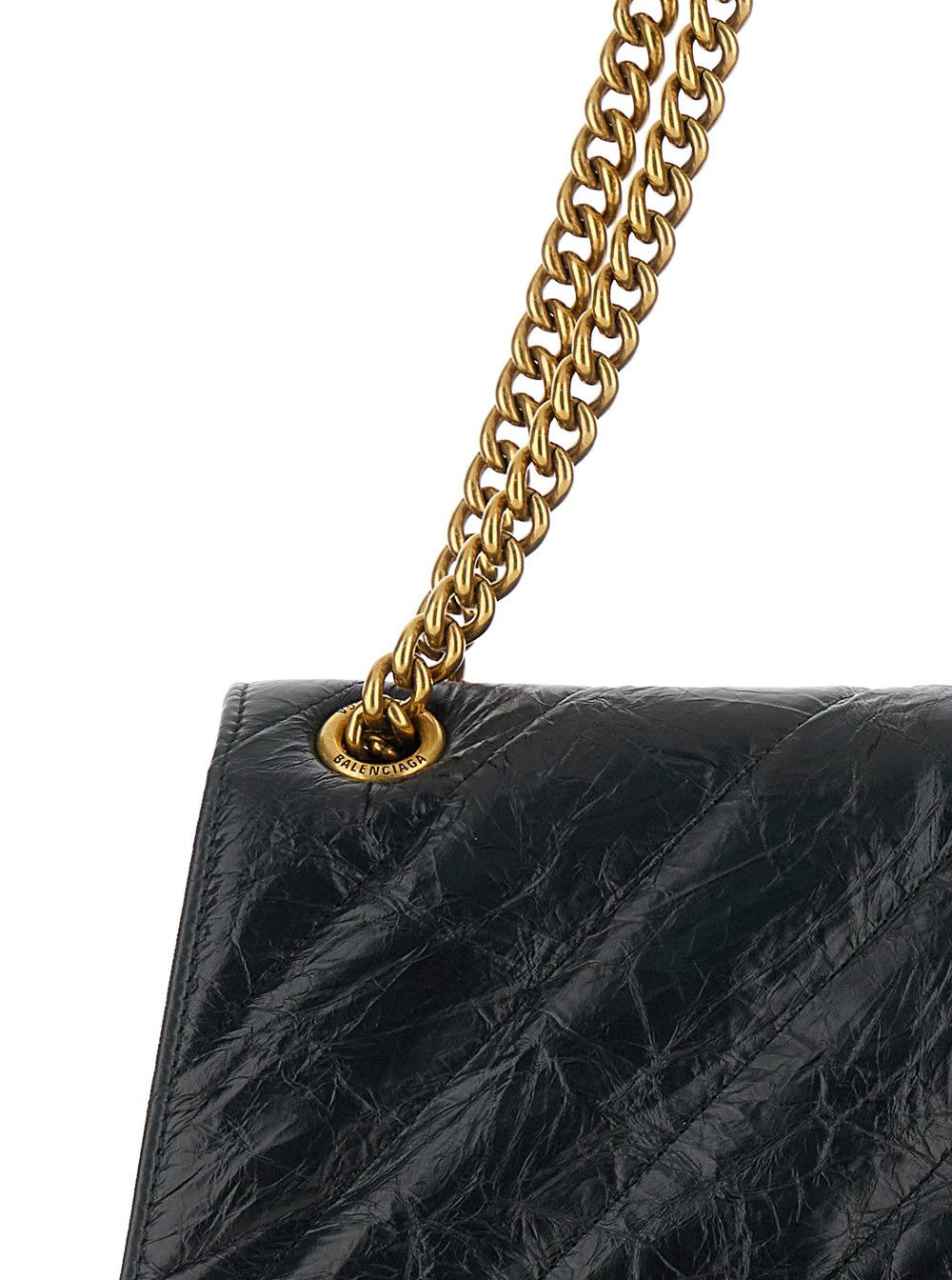 Balenciaga 'Crush M' Black Crossbody Bag with B Logo in Crush Quilted Leather Woman Size ONE SIZE - 5 Thumbnail