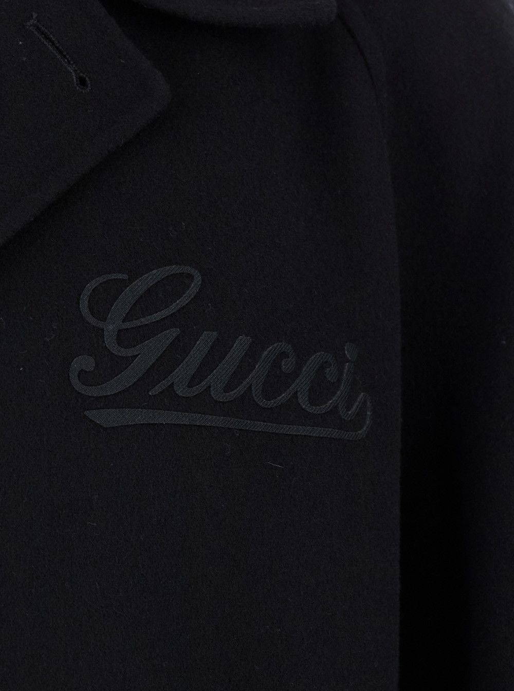 Gucci Black Single-Breasted Coat with Wide Notched Revers and Belt in Wool Man Size US L / EU 52-54 / 3 - 3 Thumbnail
