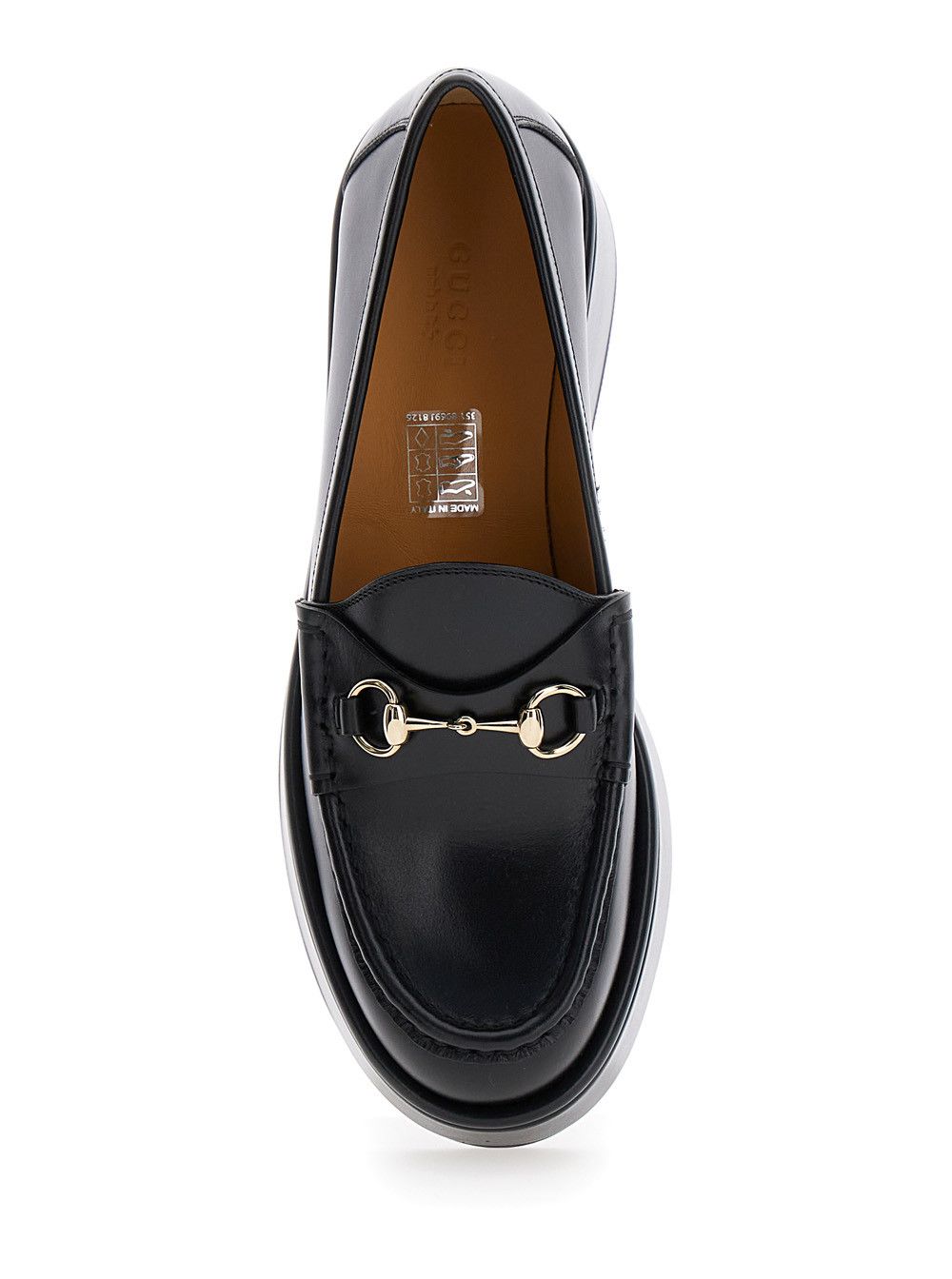 Black Loafers with Oversized Platform in Leather Woman Womenswear