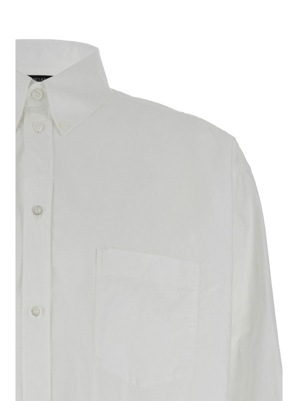 Balenciaga White Shirt with Contrasting Logo Print at the Back in Cotton Man Size US M / EU 48-50 / 2 - 3 Thumbnail