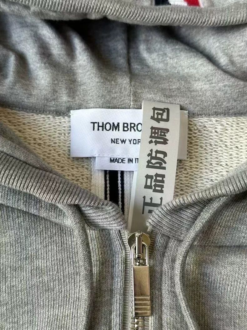 Thom Browne Thom Browne Grey Zip-Up Hoodie-dmc Size US M / EU 48-50 / 2 - 3 Thumbnail