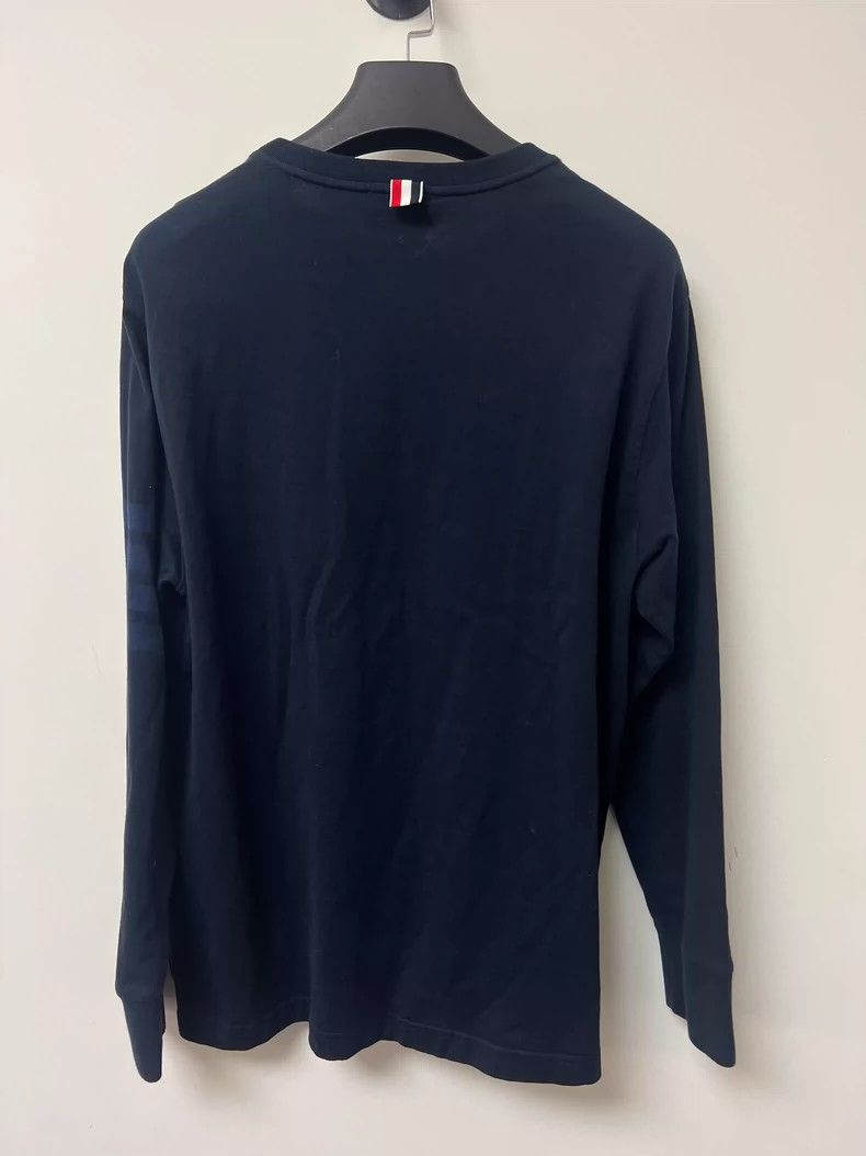 Thom Browne Thom Browne Long Sleeve Sweatshirt Blue-dmc Size US M / EU 48-50 / 2 - 2 Thumbnail