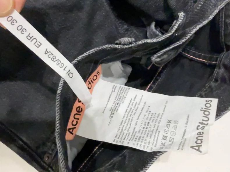 Acne Studios Black Wide-Leg Denim Pants by Acne Studios-dmc Size US 30 / EU 46 - 7 Thumbnail