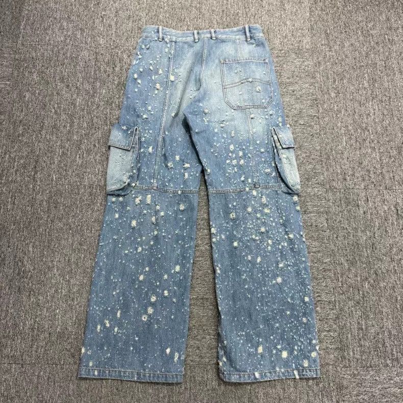 Acne Studios Distressed Denim Cargo Pants by Acne Studios-dmc Size US 38 / EU 54 - 2 Thumbnail