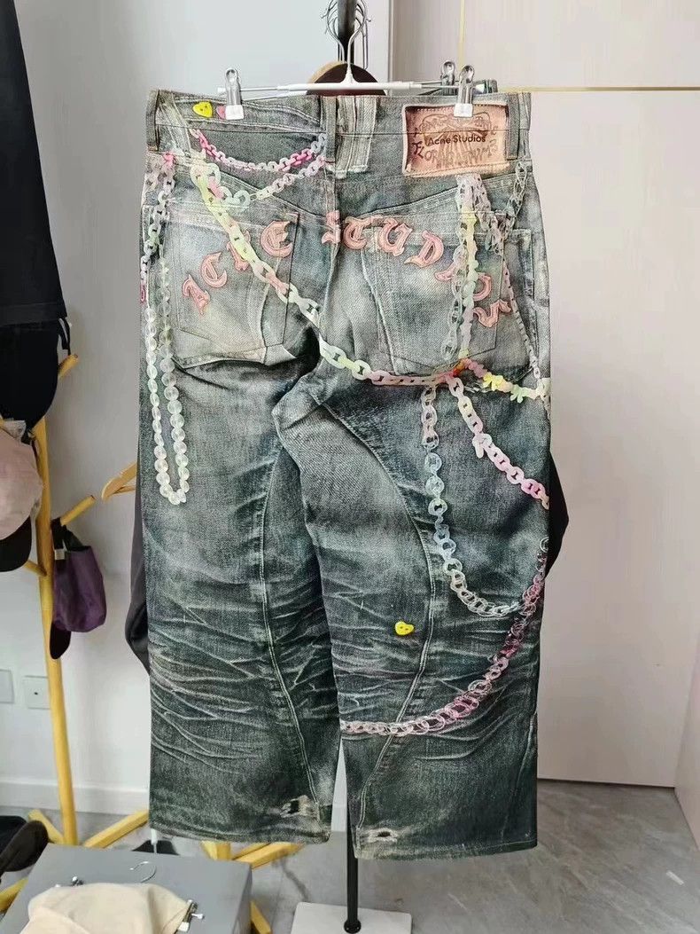 Acne Studios Vintage Acne Studios 3D Print Denim Pants-dmc Size US 34 / EU 50 - 2 Thumbnail