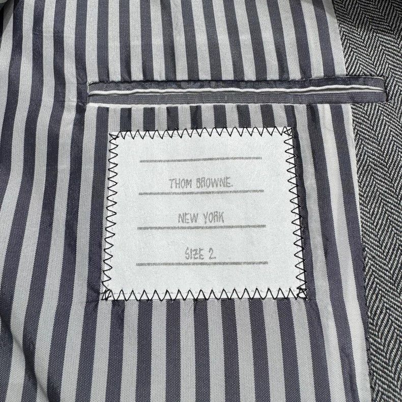 Thom Browne Gray Hooded Suit Jacket by Thom Browne-dmc Size US M / EU 48-50 / 2 - 5 Thumbnail