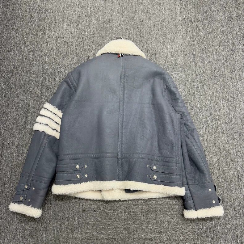 Thom Browne Thom Browne Sheepskin Leather Jacket-dmc Size US M / EU 48-50 / 2 - 2 Thumbnail