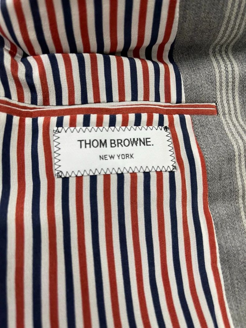 Thom Browne Grey Striped Wool Blazer by Thom Browne-dmc Size US M / EU 48-50 / 2 - 4 Thumbnail
