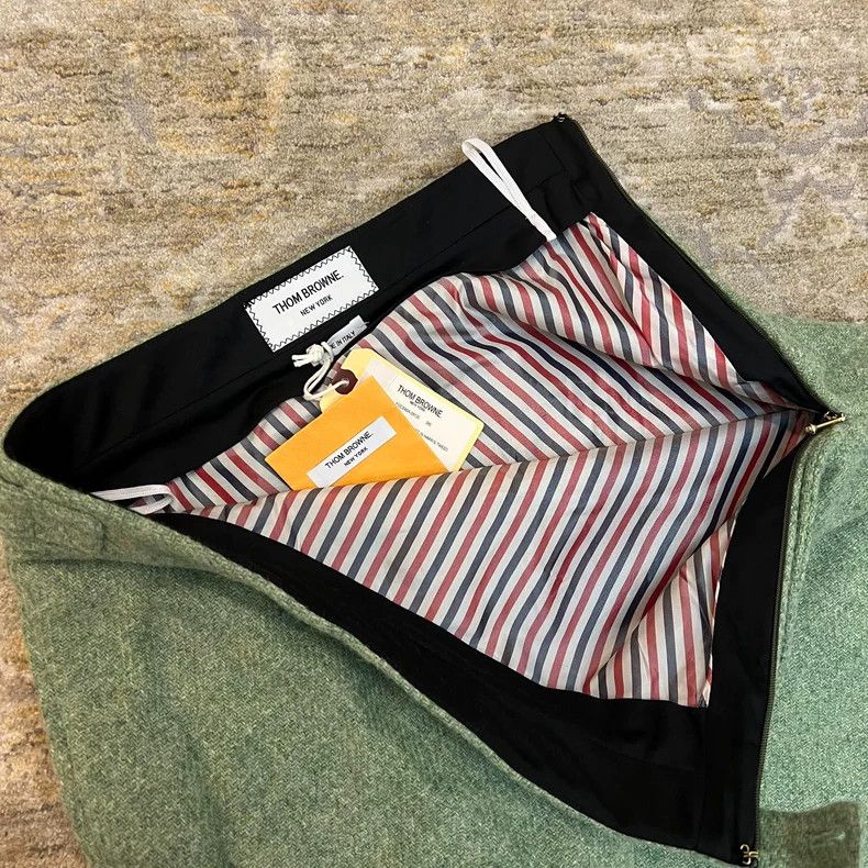Thom Browne Thom Browne Green Wool Midi Skirt-dmc Size US 31 - 3 Thumbnail