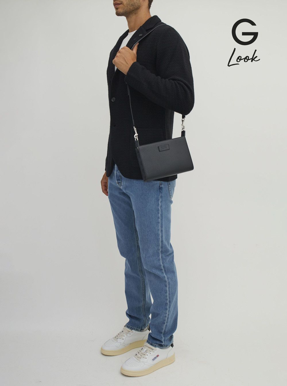 Gucci Super Mini Crossbody Bag with Logo Patch in Leather Man Size ONE SIZE - 6 Thumbnail