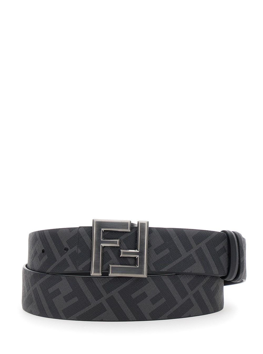 Fendi Black Reversible Belt with FF Buckle in Leather for Men Size ONE SIZE - 4 Thumbnail