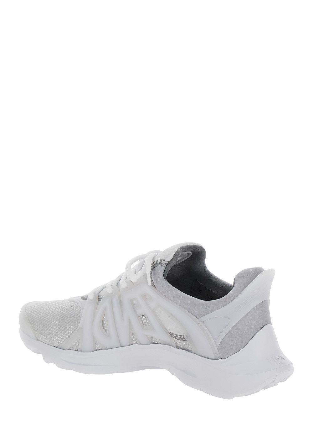 Fendi 'Fendi Tag' Grey Sneakers with Logo in Techno Mesh Man Size US 12 / EU 45 - 3 Thumbnail