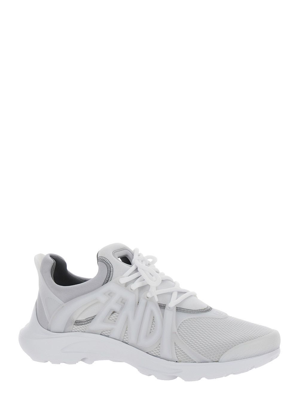 Fendi 'Fendi Tag' Grey Sneakers with Logo in Techno Mesh Man Size US 12 / EU 45 - 2 Thumbnail