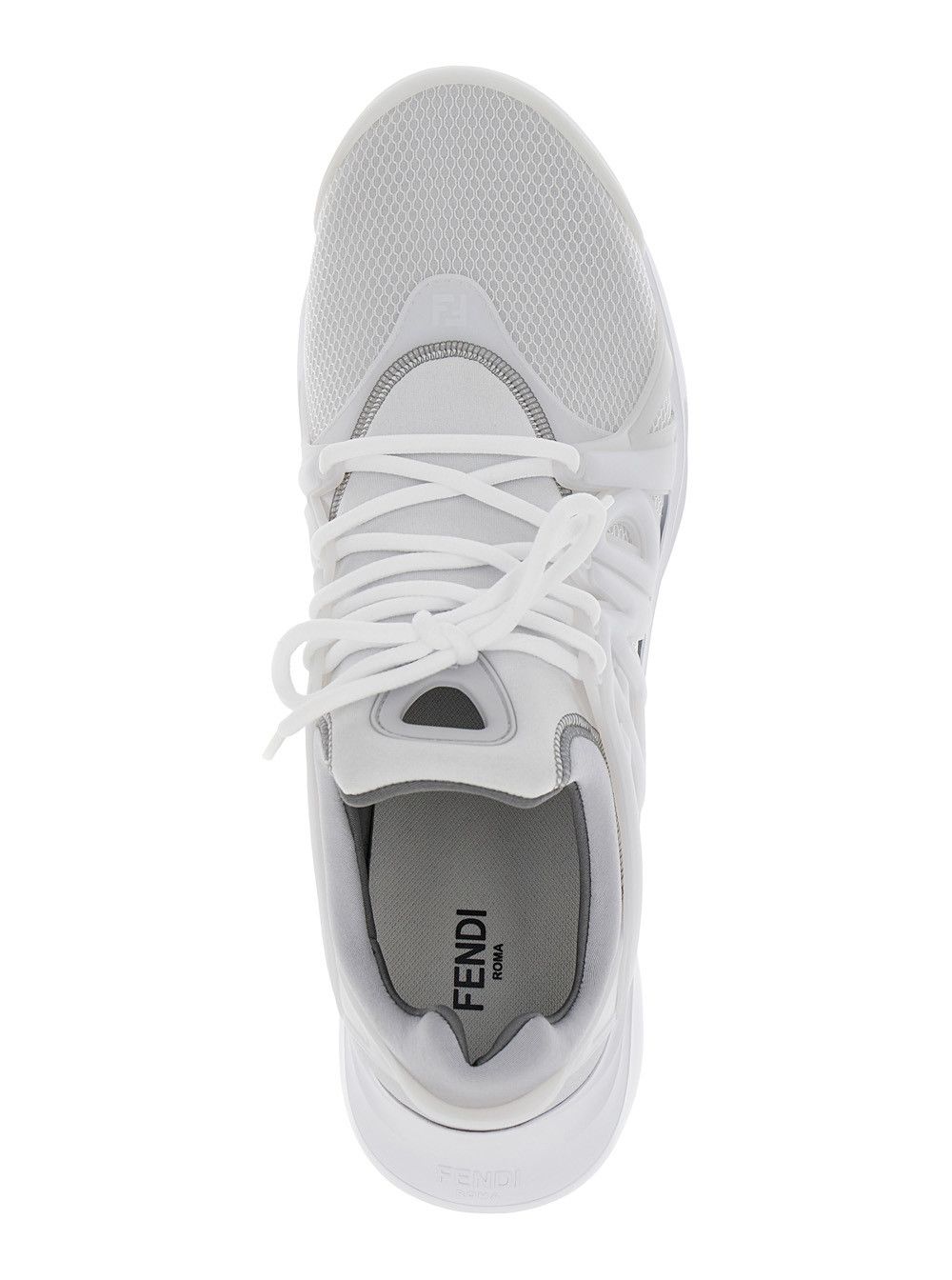 Fendi 'Fendi Tag' Grey Sneakers with Logo in Techno Mesh Man Size US 7 / EU 40 - 4 Thumbnail