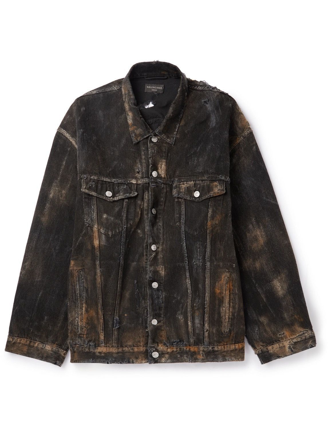 Oversized Distressed Denim Jacket