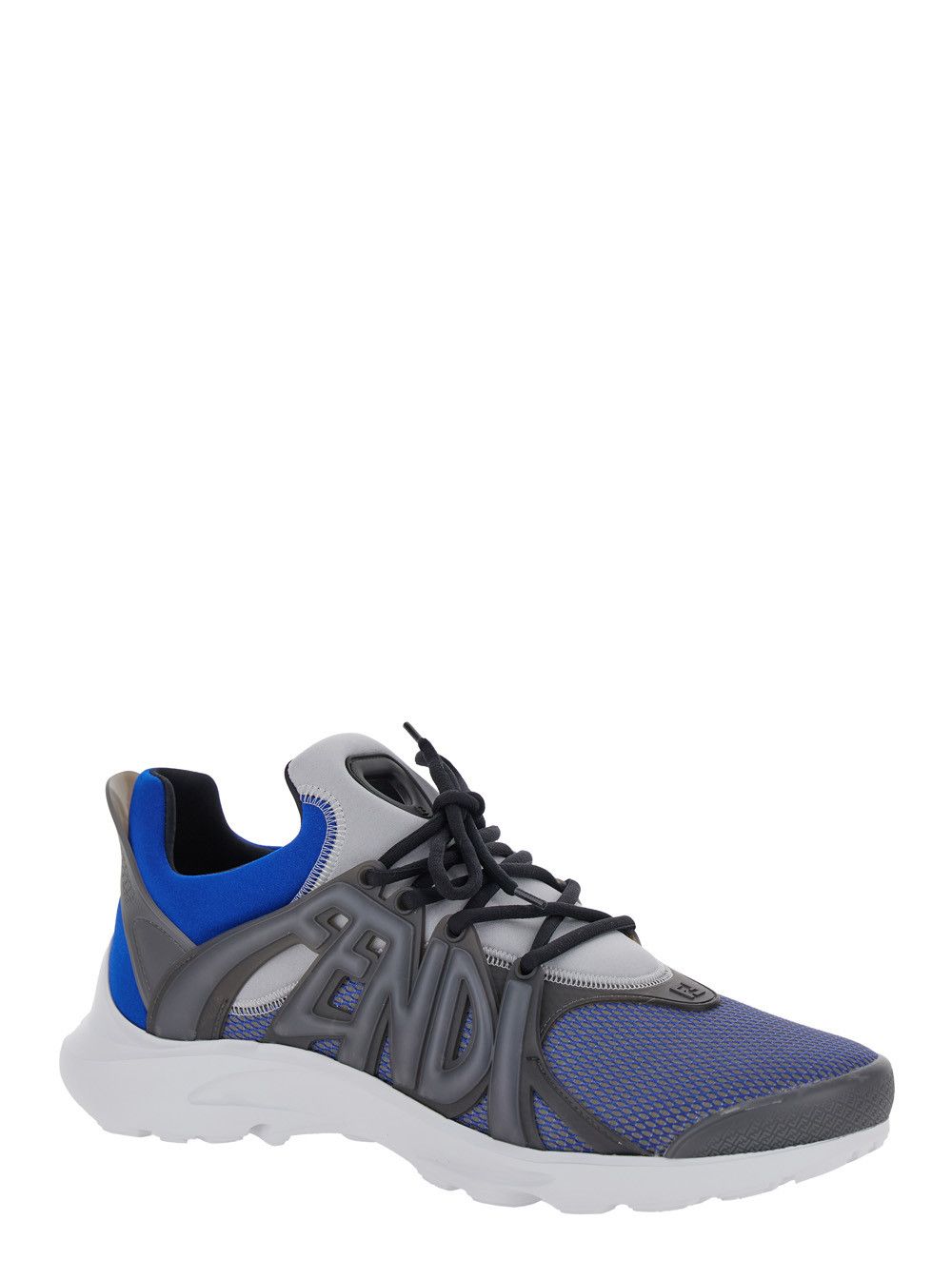Fendi 'Fendi Tag' Blue Sneakers with Logo in Techno Mesh Man Size US 8 / EU 41 - 2 Thumbnail