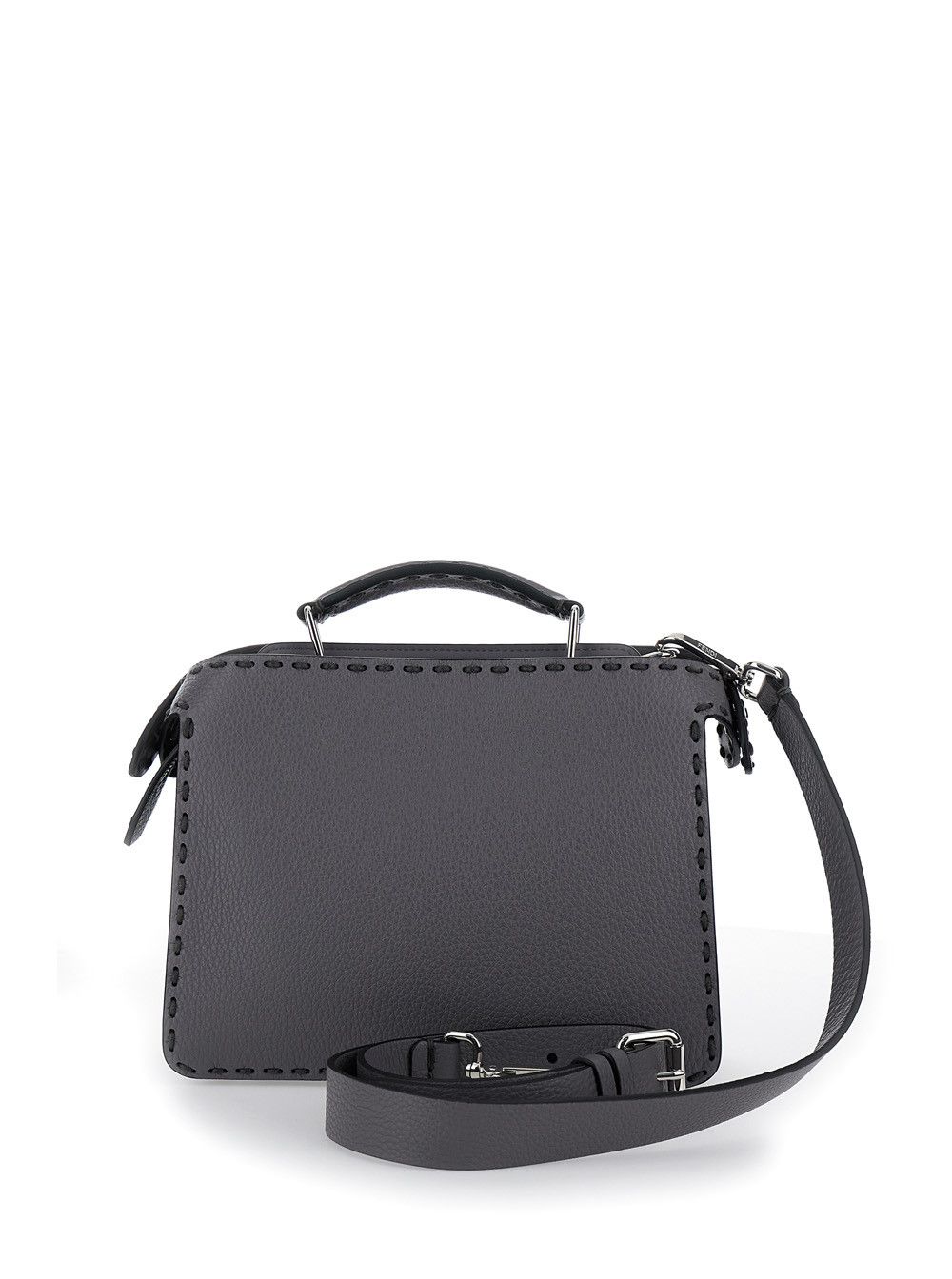 Fendi 'Peekaboo ISeeU Small' Grey Handbag with Macro Top-Stitching in Leather Man Size ONE SIZE - 4 Thumbnail
