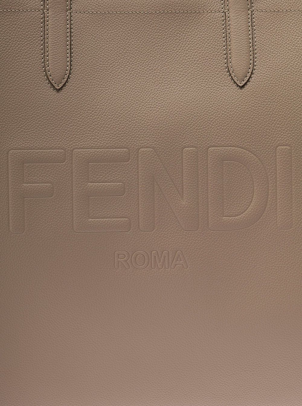 Fendi Beige Tote Bag with Embossed Logo in Leather Man Size ONE SIZE - 5 Thumbnail