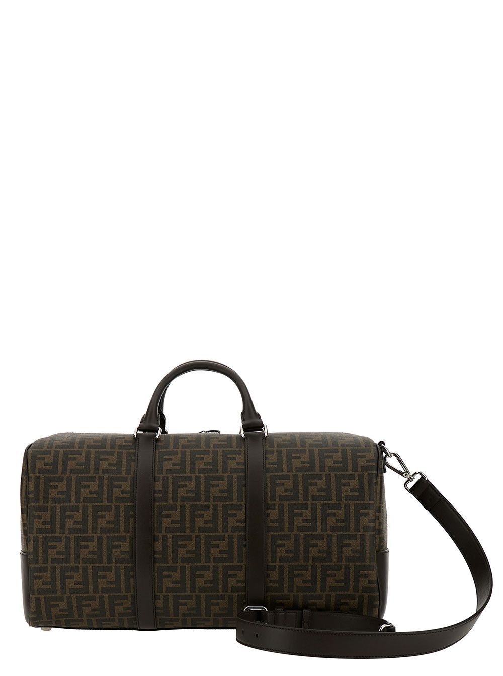 Fendi Brown Suitcase with All-Over FF Motif and FF Plate on the Front in Fabric for Men Size US M / EU 48-50 / 2 - 4 Thumbnail