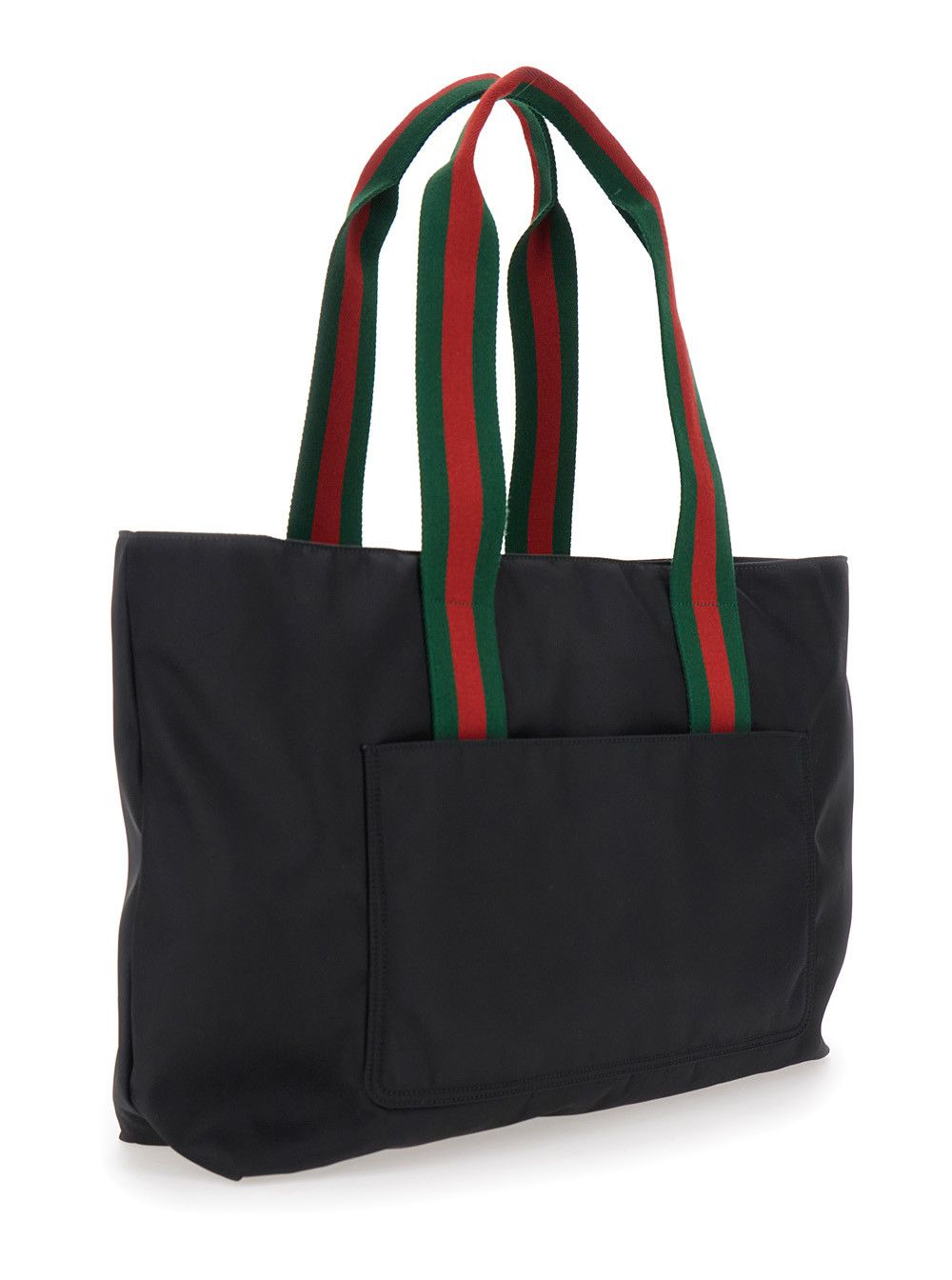 Gucci Black Tote Bag with Web Handles and Logo Lettering on the Front in Tech Fabric Man Size ONE SIZE - 3 Thumbnail