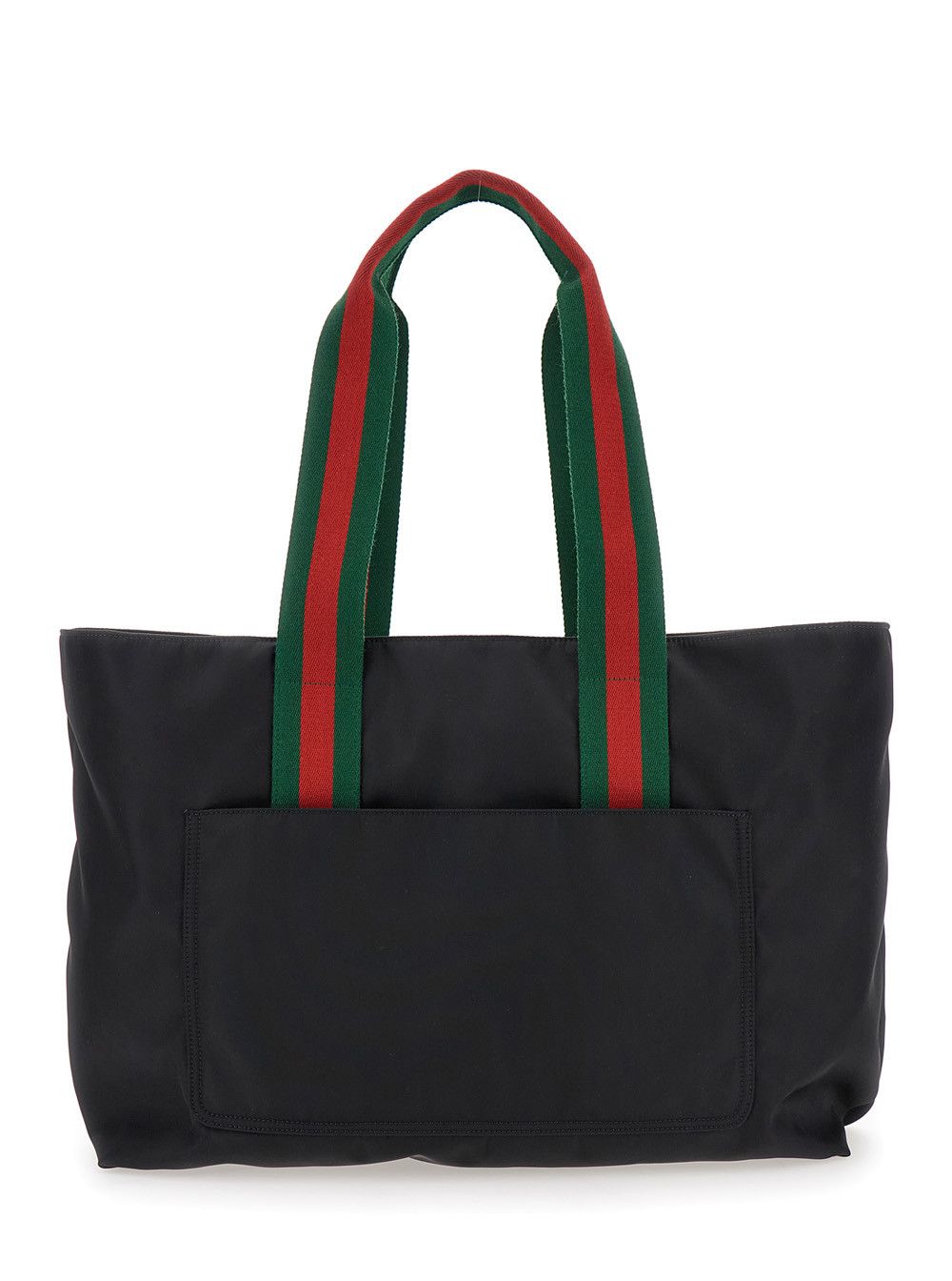Gucci Black Tote Bag with Web Handles and Logo Lettering on the Front in Tech Fabric Man Size ONE SIZE - 4 Thumbnail
