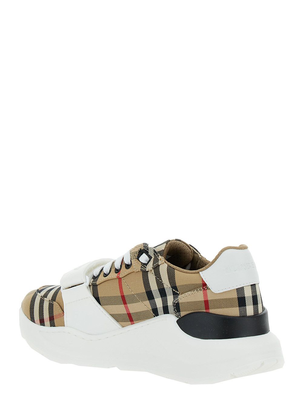 Burberry Beige Low Top Sneakers with Check Motif in Canvas Woman Size US 6 / IT 36 - 3 Thumbnail