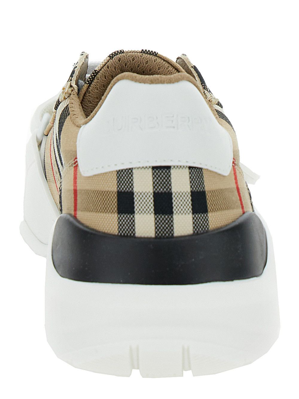 Burberry Beige Low Top Sneakers with Check Motif in Canvas Woman Size US 6 / IT 36 - 4 Thumbnail
