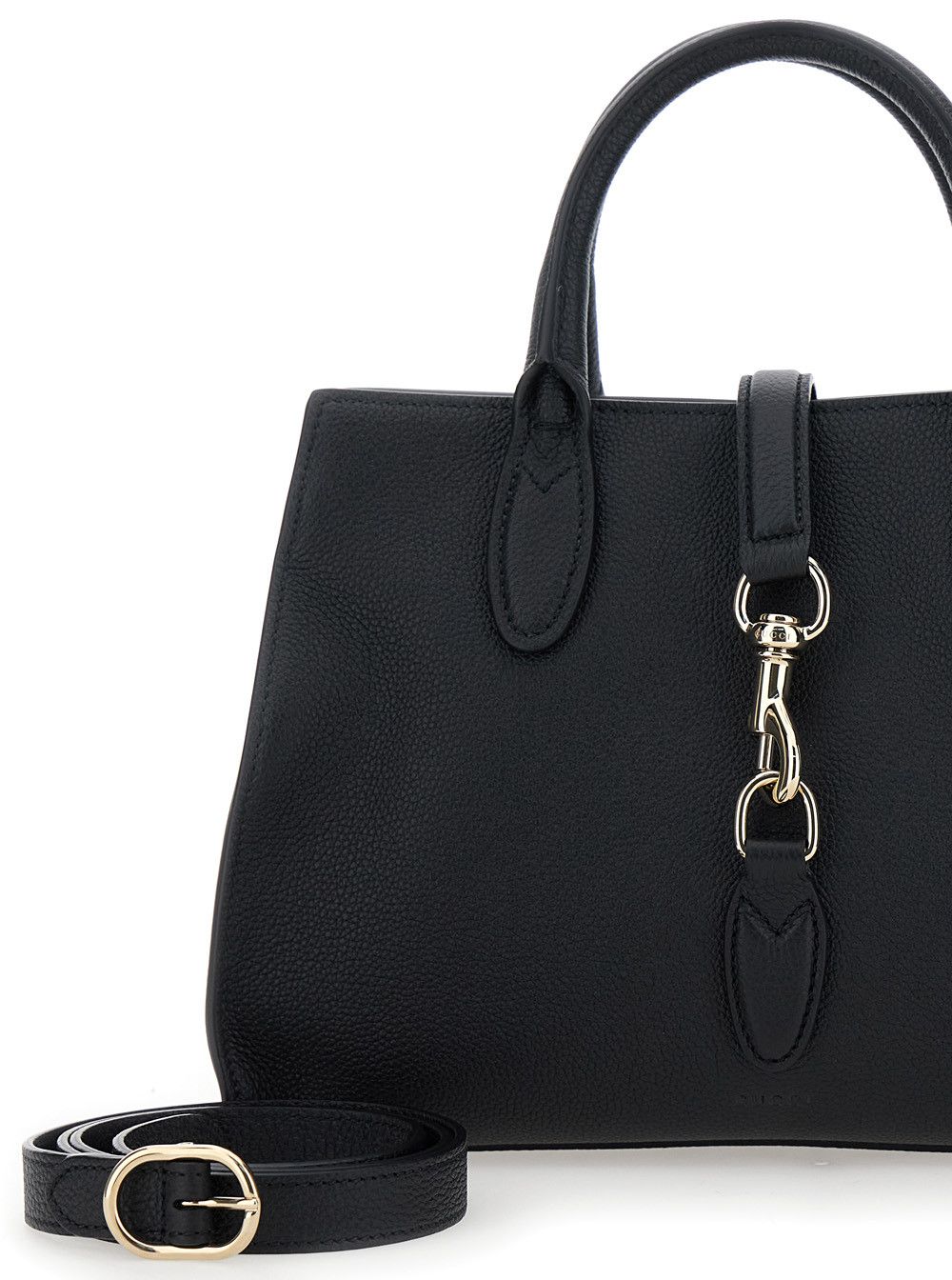Gucci 'Jackie' Black Handbag with Horsebit on the Front and Removable Shoulder Strap in Leather Woman Size ONE SIZE - 5 Thumbnail