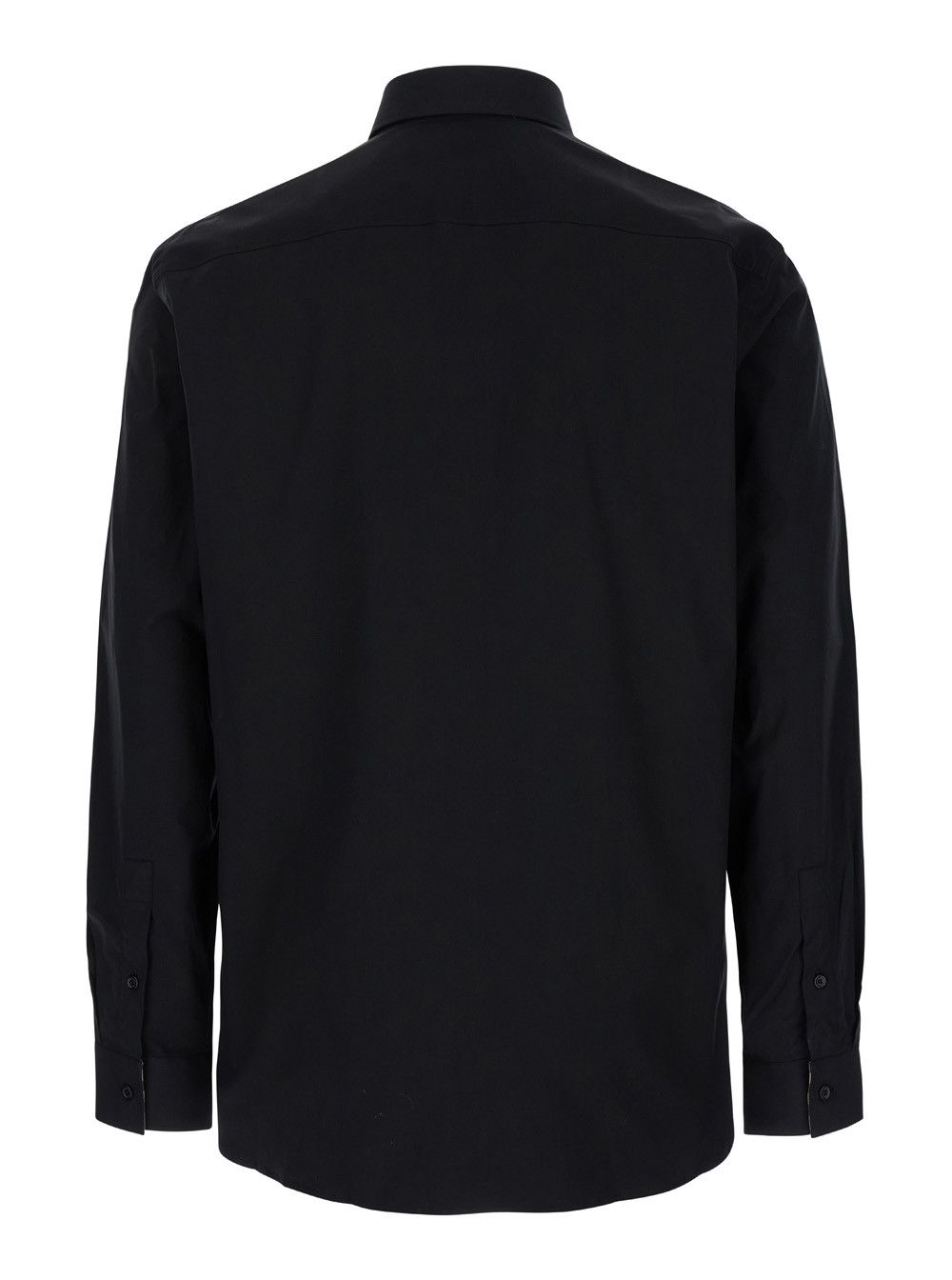 Burberry Black Oversized Shirt with Classic Collar in Stretch Cotton Man Size US L / EU 52-54 / 3 - 2 Thumbnail