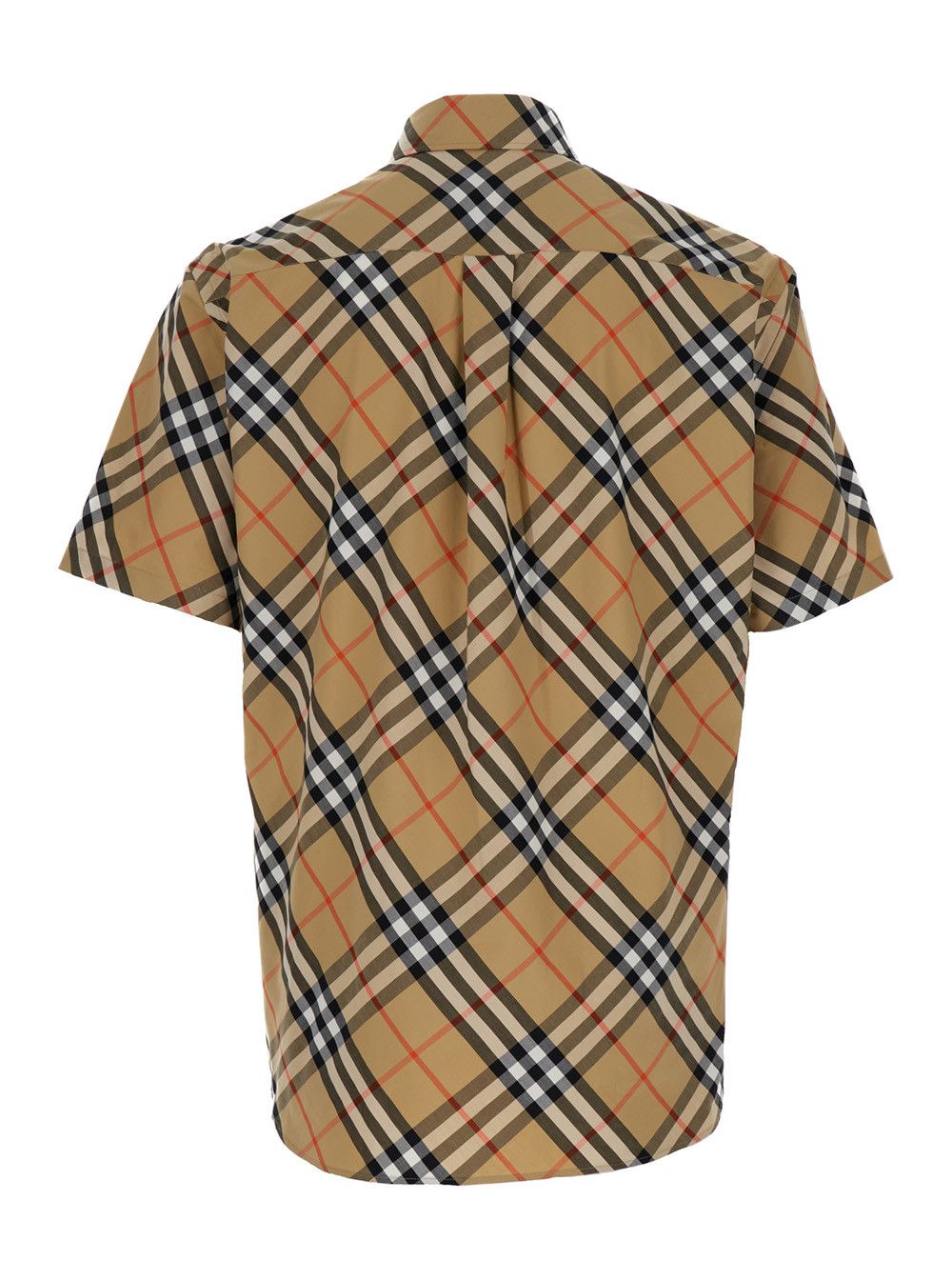 Burberry Beige Shirt with Check Motif in Cotton Man Size US M / EU 48-50 / 2 - 2 Thumbnail