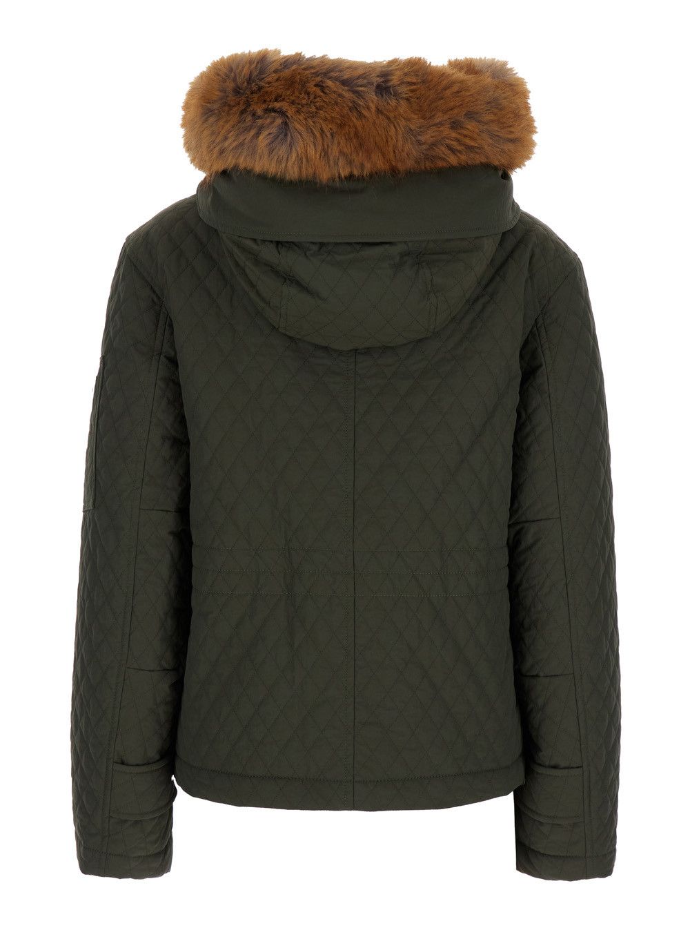 Burberry Green Quilted Jacket with EKD Logo Detail in Cotton Blend Woman Size XS / US 0-2 / IT 36-38 - 2 Thumbnail
