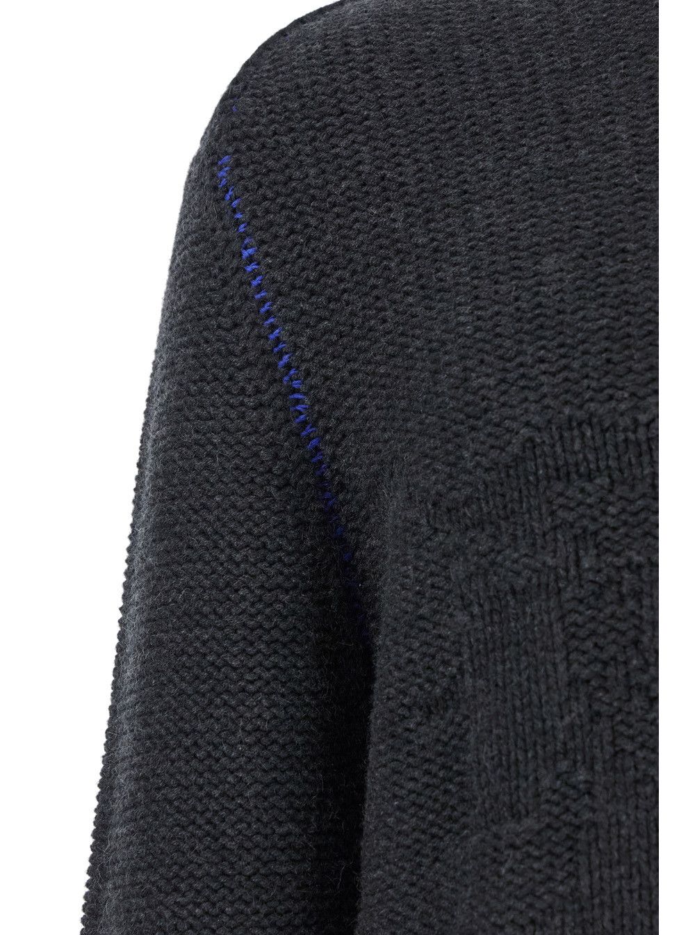 Burberry Grey Sweater with Equestrian Knight Jacquard Motif in Cashmere Man Size US M / EU 48-50 / 2 - 3 Thumbnail