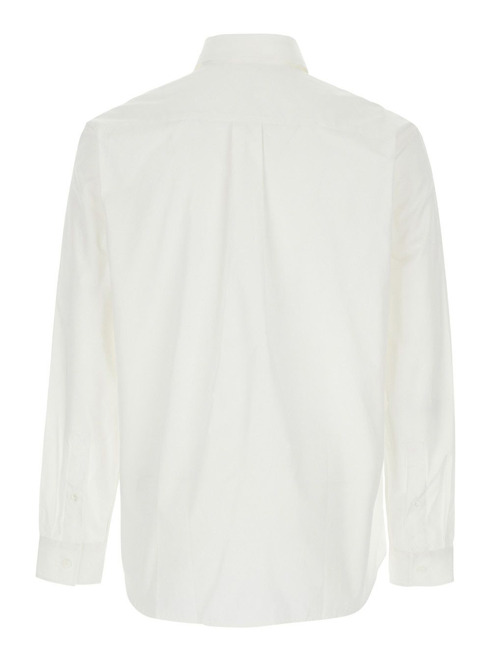 Burberry White Shirt with Classic Collar and Embroidered Logo on the Front in Cotton Man Size US XXS / EU 40 - 2 Thumbnail