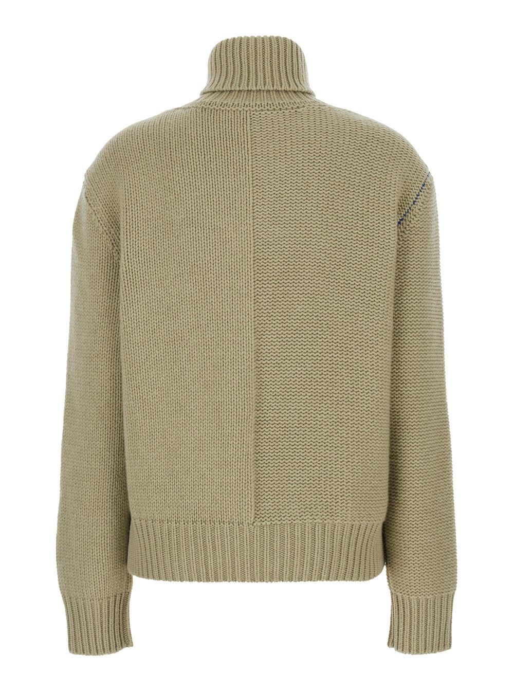 Burberry Beige High Neck Sweater with EKD Motif in Cashmere Woman Size M / US 6-8 / IT 42-44 - 2 Thumbnail