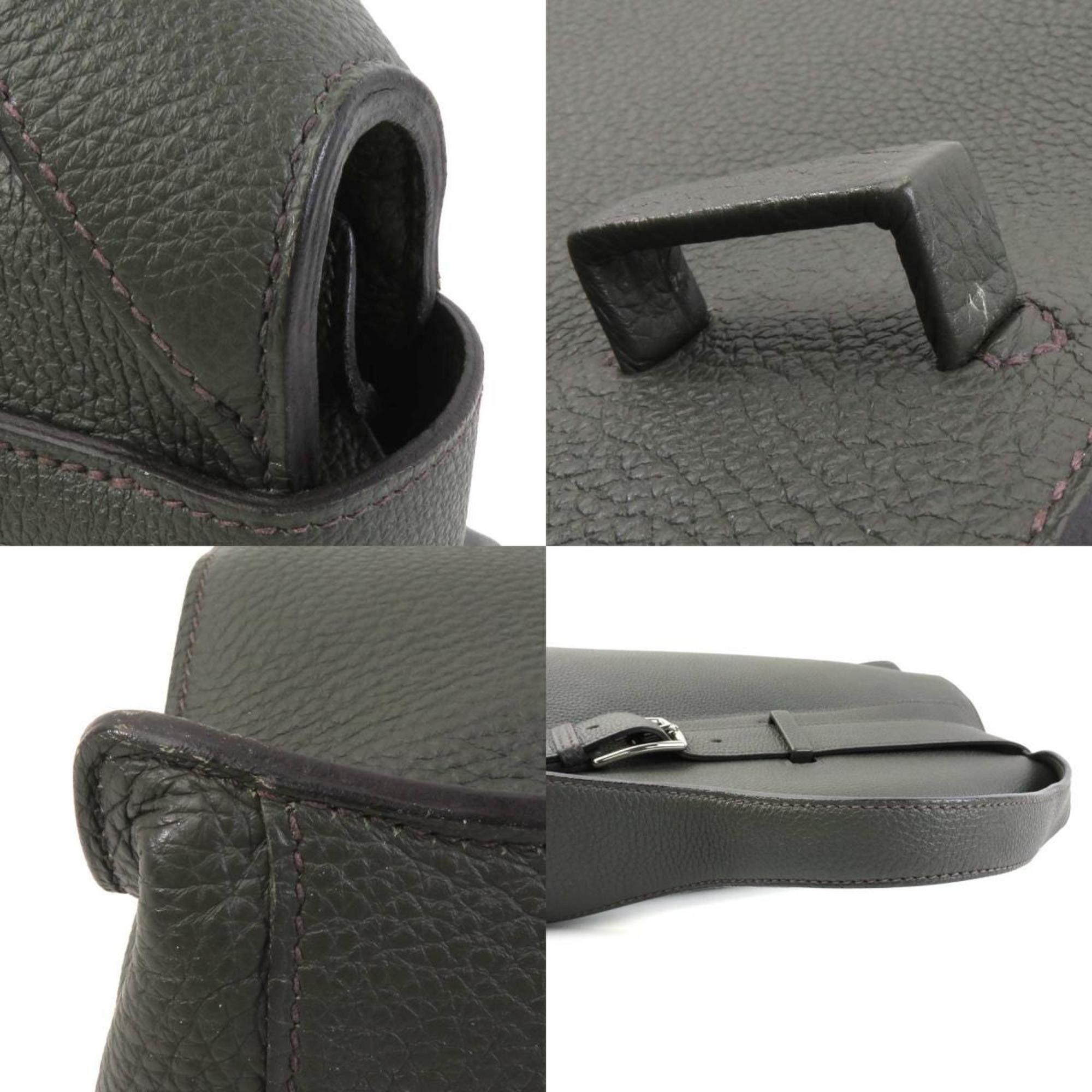 Hermes Hermes Handbag Etribelt Taurillon Clemence Olive Green Women's 90058g Size ONE SIZE - 4 Thumbnail
